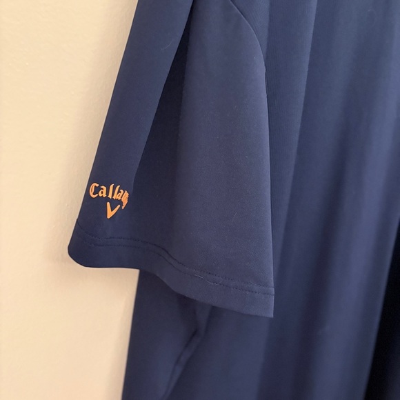 Callaway Navy Blue Polo with Bright Orange Trim - Picture 13 of 13